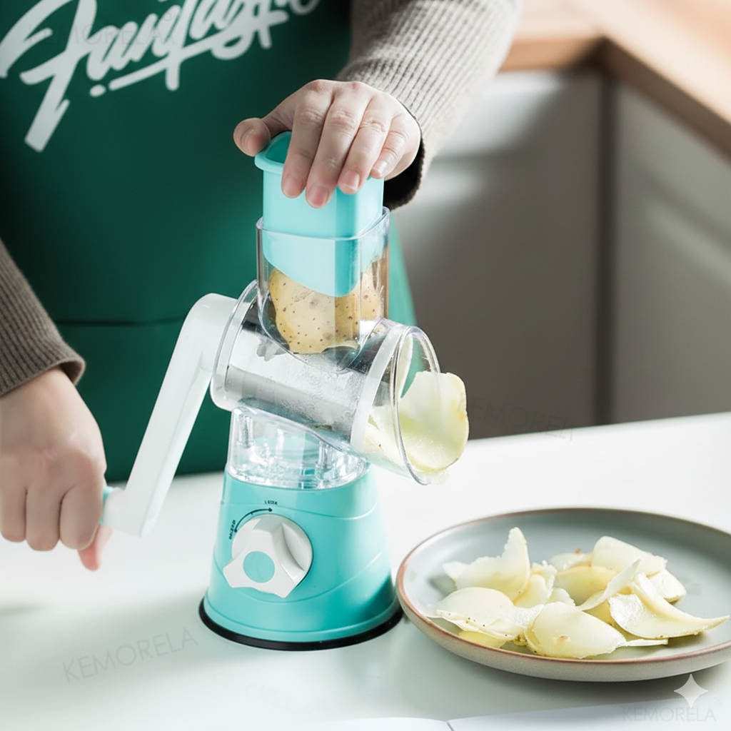 مبشرة يدوية متعددة الاستعمالات - تقطيع سريع وآمن للخضروات