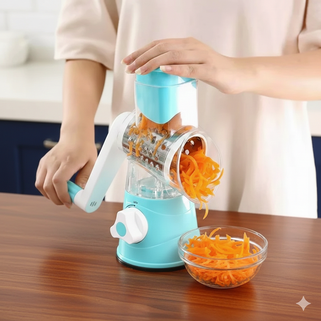 مبشرة يدوية متعددة الاستعمالات - تقطيع سريع وآمن للخضروات