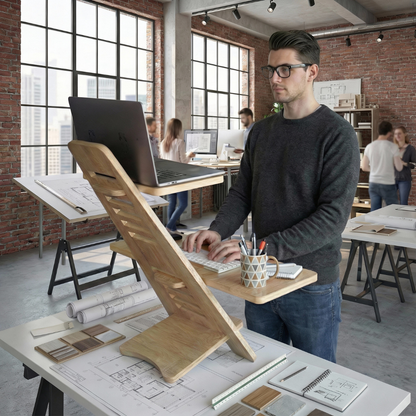 Bureau Assis Debout Tunisie – Bureau De Travail Ergonomique En Bois Réglable En Hauteur Et Ajustable