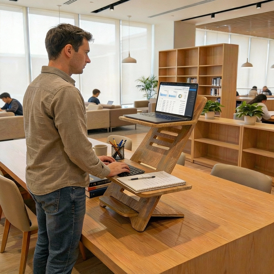 Bureau Assis Debout Tunisie – Bureau De Travail Ergonomique En Bois Réglable En Hauteur Et Ajustable